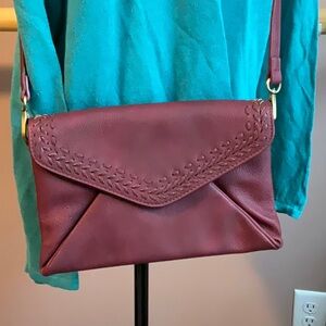 Anthropologie crossbody bad maroon  burgundy